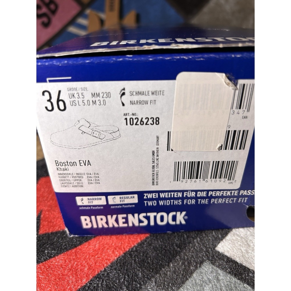 Birkenstock Boston Eva Khaki Size 36 / US L 5.0 M 3.0 - Picture 7 of 7